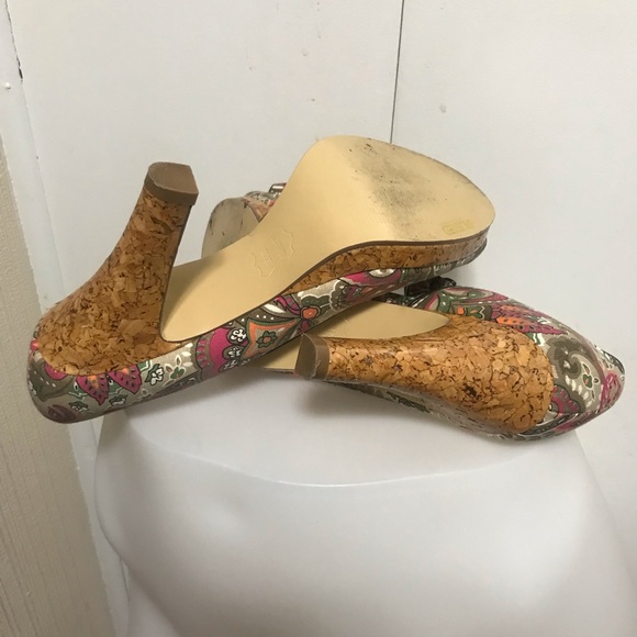 Unlisted Floral Open Toe Bow Heels/ Pumps Size 8.5 - Picture 8 of 8